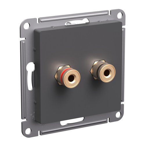 Розетка аудио без рамки Systeme Electric AtlasDesign 2-м. базальт фото Розетка аудио без рамки Systeme Electric AtlasDesign 2-м. базальт картинка